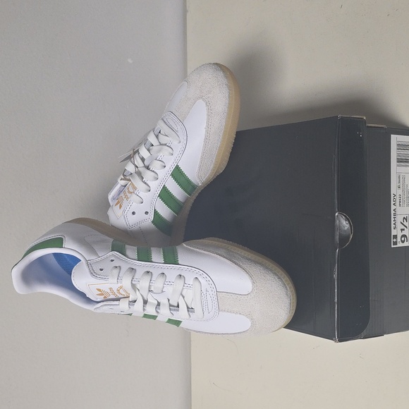 Adidas Samba ADV White/Green/Gum Sneakers Size Men's 9.5/Women's 10.5 JP8522 New - Picture 2 of 9